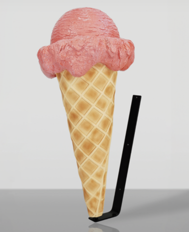 IJshoorn aardbei gevelreclame ambachtelijk ijs 