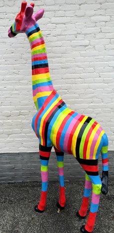 giraffe kunst rainbow