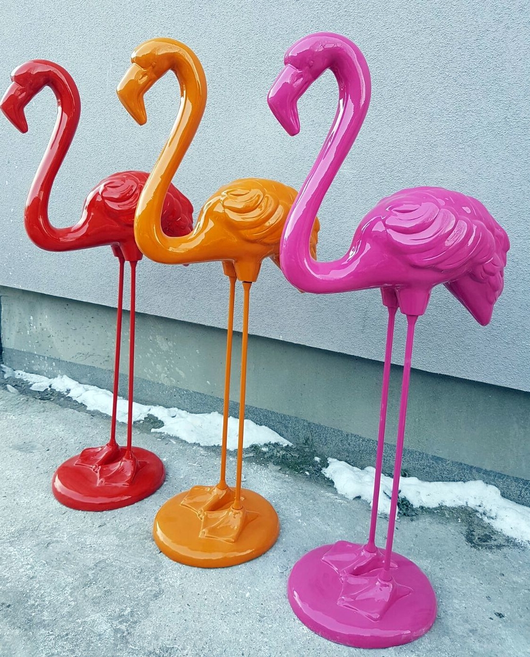 verlegen Justitie spons Flamingo design beeld oranje - Decolife - Dé polyesterbeelden en decoratie  webshop