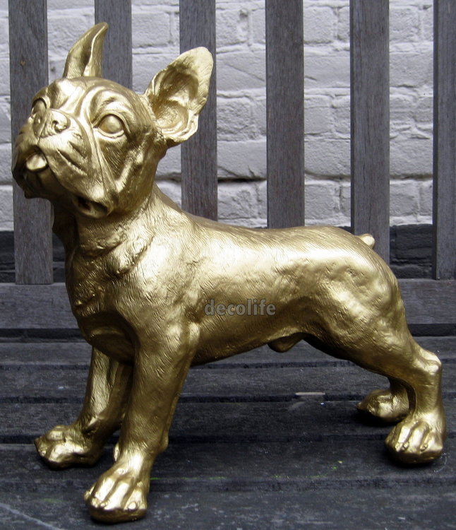 franse bulldog 37cm goud