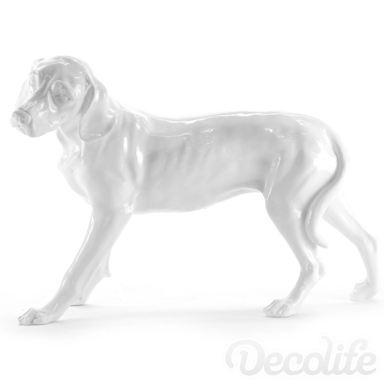 Dalmatier polyresin beeld - wit