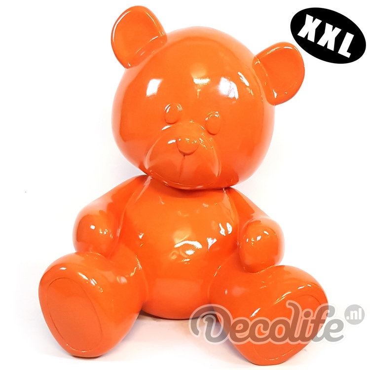 Teddybeer XXL - my belle - oranje UITVERKOCHT