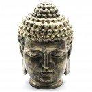 Boeddha hoofd polyester 55cm brons