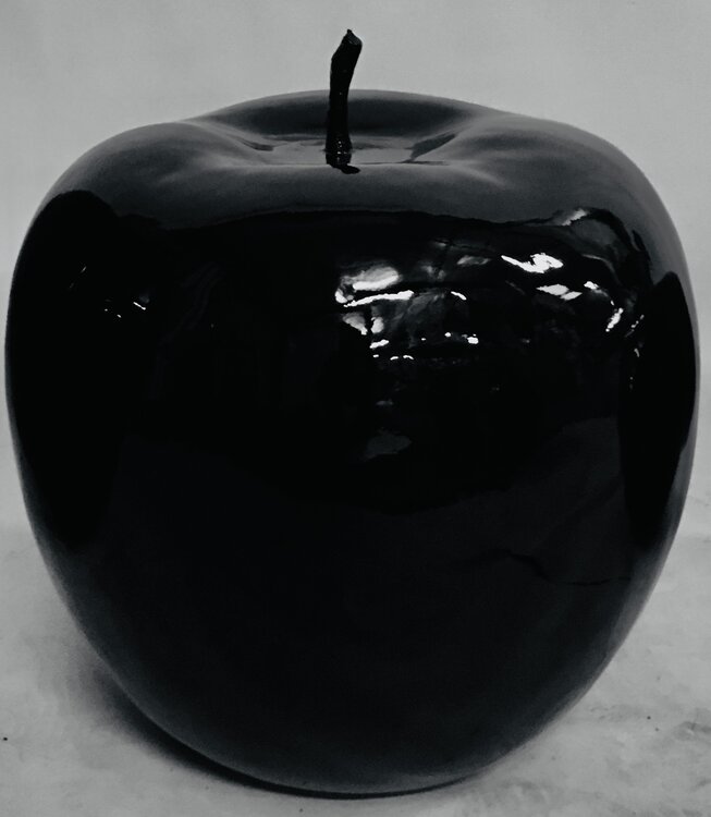 Appel XXXL polyester zwart hoogglans met  56x55cm autolak