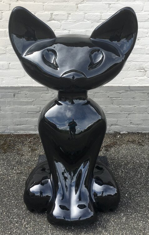 Kat-polyester-Beeld XXXL zittend abstract