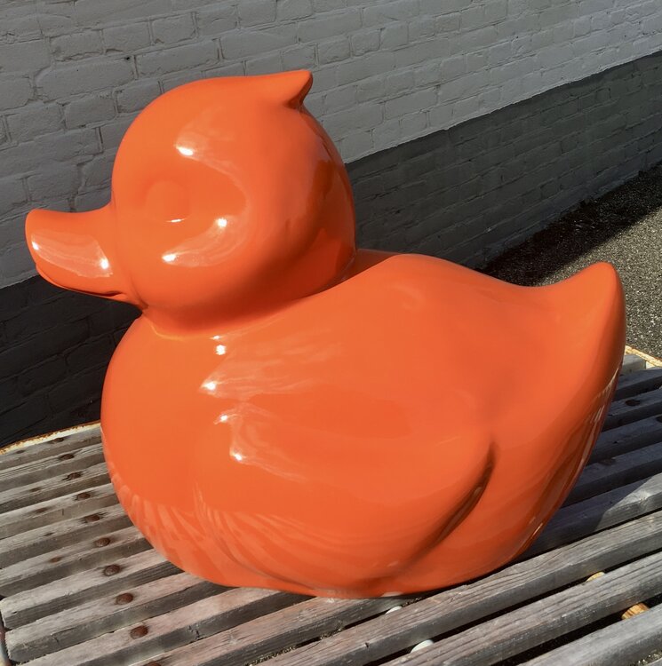 badeend polyester XXL oranje