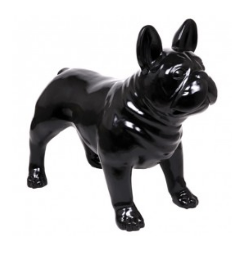 Franse bulldog 90cm polyester beeld -hond