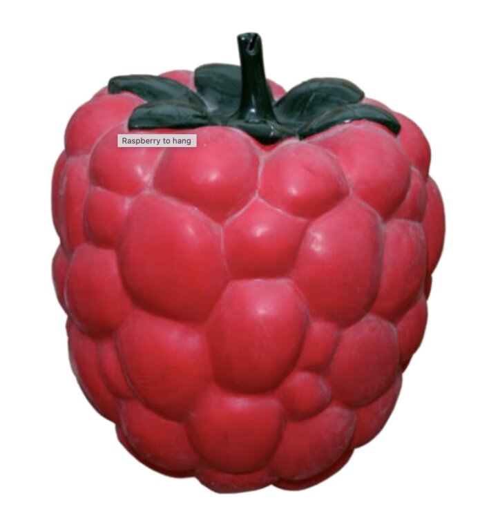 Framboos polyester 52 cm hoog