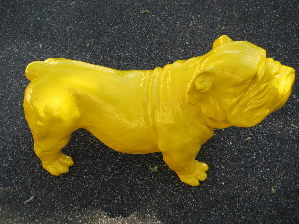 Engelse bulldog Ceasar 65cm polyester geel -hond