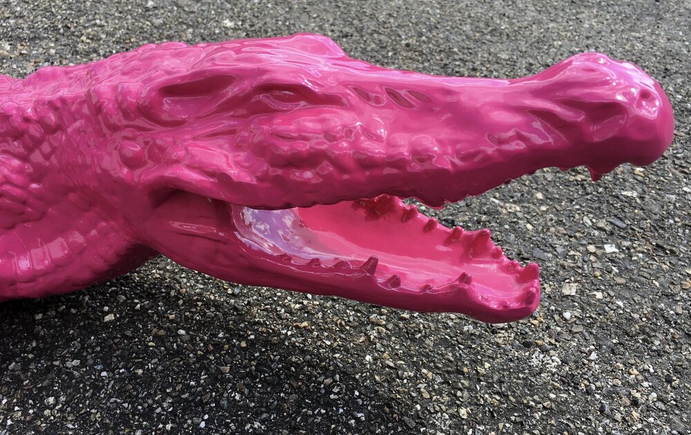 Krokodil beeld 110 cm