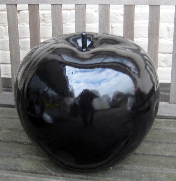 Appel polyester zwart hoogglans autolak