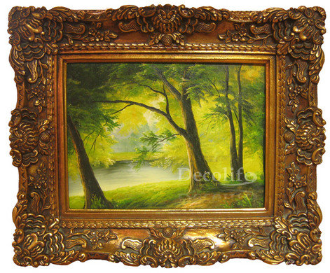 Schilderij incl. Lijst - Landschap Bos 30x40cm