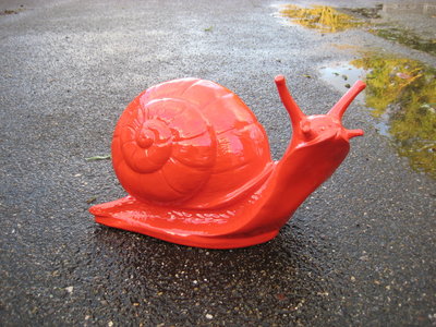 Slak XXL Polyester Kunst Beeld rood