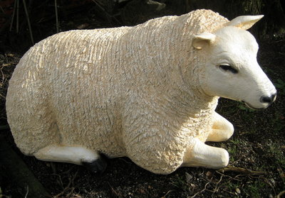 Texels Schaap liggend - levensgroot -