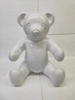 Teddybeer Banjo zittend - wit