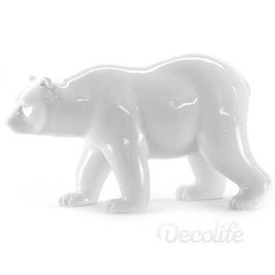 beer  Bjorn wit staand polyresin