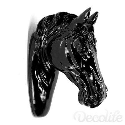 Paarden hoofd - zwart