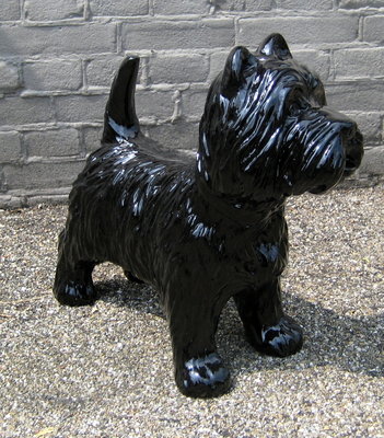 Westie Terrier honden beeld zwartin Kunsthars