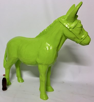 Ezel  Donkey polyester Beeld  groen