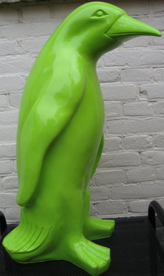 pinquin - 70 cm -polyester-lemongreen