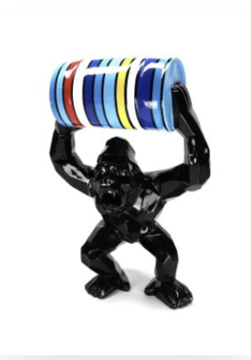 gorilla-aap met ton mondriaan style origami