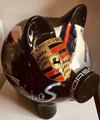 Varken cartoon piggy racing team