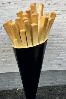 FRIETZAK  PATAT FRIET XXL -zwart verrijdbaar