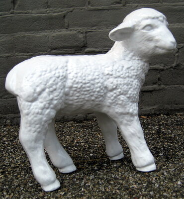 Schaap Beeld Lam 30cm wit