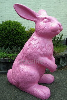 haas konijn XXL polyester kunst beeld hoogglans autolak