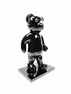 Teddy Beer jogging polyester beeld zwart streetart
