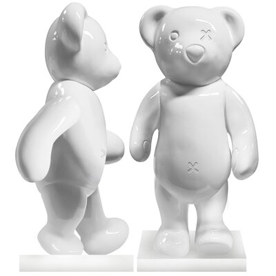 Beer beeld Teddy Beer polyester beeld wit