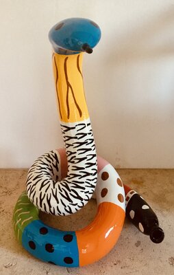 Slang Snake Cartoon  kunst beeld design picasso 35x23cm