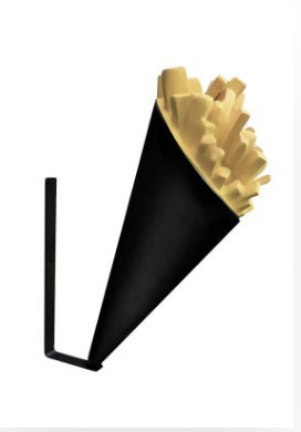 Frietzak incl. muurbeugel TOPPER!