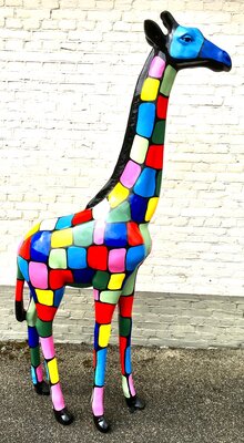 Giraffe 209cm -kunst beeld multi color