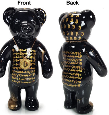 Teddy beer kunsthars  XXL Bitcoin Design gepersonaliseerde geschenken