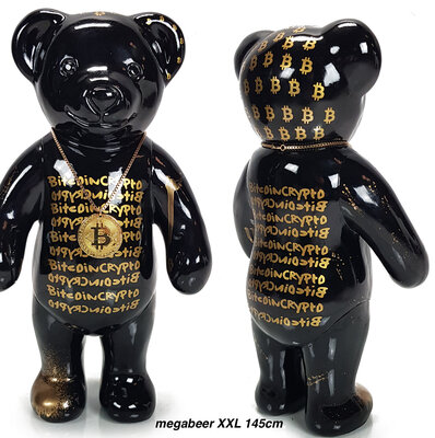 Teddy beer kunsthars  XXL Bitcoin limited edition