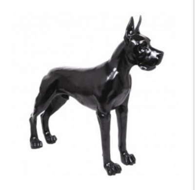 Duitse (Deense) dog beeld -kunsthars - hoogglans 125cm