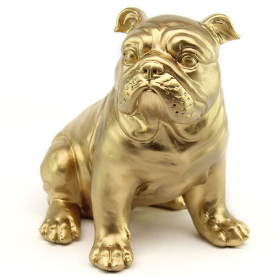 Engelse Bulldog Zittend - goud-hond
