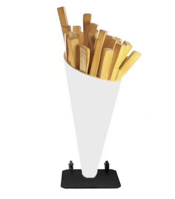 Mega frietzak - wit - groot 180cm
