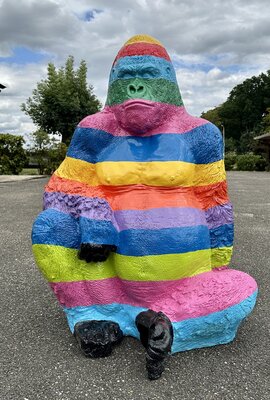 Aap Gorilla  polyester beeld Bohemian multicolor
