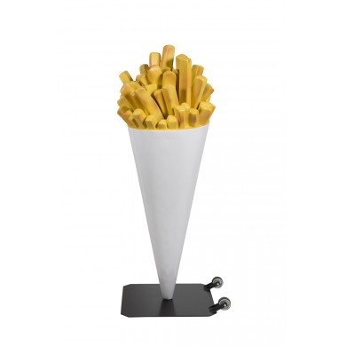 Mega frietzak - wit - groot 169cm