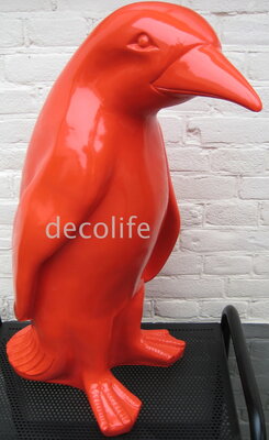 Pinguin - pinquin -groot 70cm - rood
