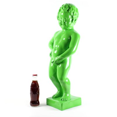 manneken Pis Kunsthars groen beeld 62 cm