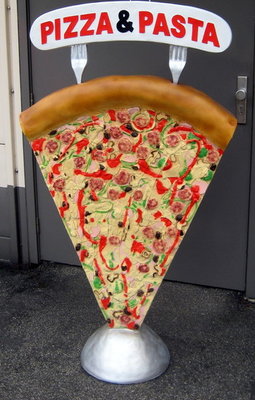 Pizzapunt 160cm stoep reclame pizza