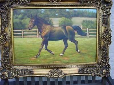 Schilderij Olieverf 120x90cm Paard