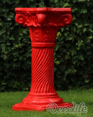 zuil -sokkel-kolom-rood - 82cm