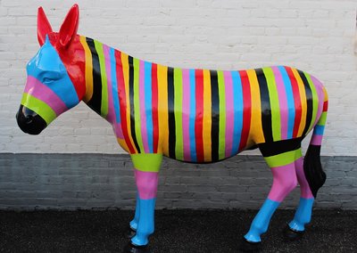 zebra polyester beeld groot  bohemian