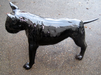 pitbull terrier polystone  hoogglans 110cm