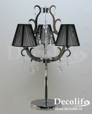 Verlichting  Firenze Staande Lamp Chrome/Kristal