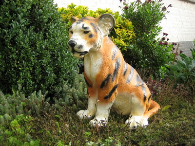 Tijger beeld Zittend 45cm